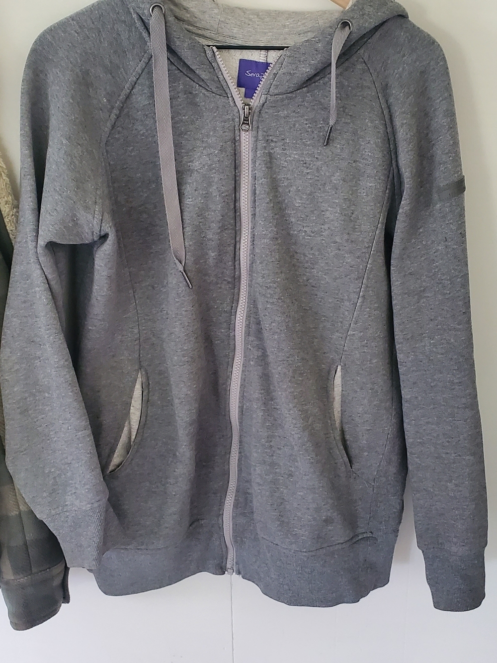 Seraphine 3 In 1 Maternity/baby wearing Gray Full-Zip Hoodie Sweatshirt